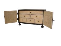 Anglo-indian Ceylonese ebony and ivory table cabinet  - image 1