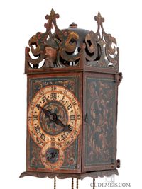 An early South German polychrome automaton wall clock, circa 1590. - image 3