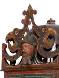 An early South German polychrome automaton wall clock, circa 1590. - image 4
