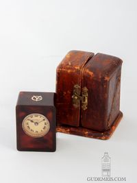 A sub miniature French Art Deco travel clock, circa 1920 - image 4