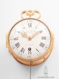 Een zeldzame Franse Louis XVI wandklok met kwartierrepetitie, Meunier Le Jeune, circa 1770. - afbeelding 5