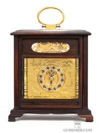 A Japanese table clock with strike and calendar, Makura-Dokei, circa 1840. - image 2
