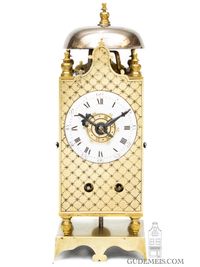 A miniature Northern French brass table lantern clock, circa 1780 - image 2
