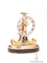 A miniature English brass skeleton clock, Fenton Bury, circa 1850. - image 1