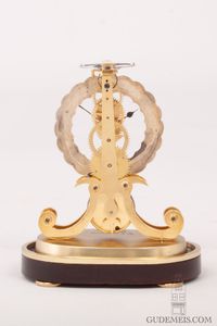 A miniature English brass skeleton clock, Fenton Bury, circa 1850. - image 6
