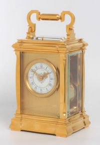 A French gilt brass carriage clock in unusual case, C. Prost, circa 1890. - image 3