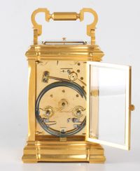 A French gilt brass carriage clock in unusual case, C. Prost, circa 1890. - image 7