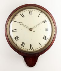 A fine English mahogany dial wall timepiece, circa 1820. - image 1