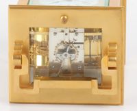 A French gilt brass Anglaise carriage clock with repeat, circa 1880. - image 6