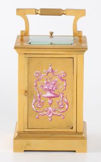 A French Sevres mounted quarter striking carriage clock sold by Shreve Crump & Low Boston, circa 1880 - image 2