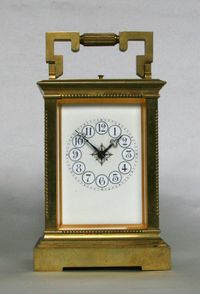 An attractive French brass Anglaise carriage clock with repeat, circa 1880. - image 1