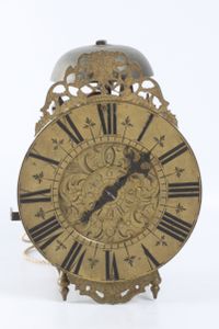 A well engraved French brass alarm lantern timepiece, circa 1740 - image 4