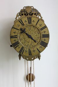 A well engraved French brass alarm lantern timepiece, circa 1740 - image 2