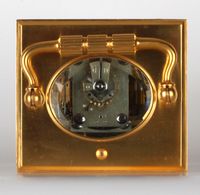A fine French gilt brass Corniche carriage clock with quarter repeat and alarm, Ecalle, circa 1880 - image 2