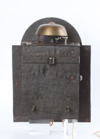 A Swiss brass and iron 'Kuhschwanz' alarm wall timepiece, circa 1720 - image 4
