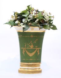 A lovely French Empire porcelain urn mantel clock, circa 1800 - image 3