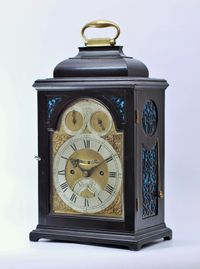 A small English ebonised table clock with quarter repeat, James Wittit London, circa 1740 - image 4