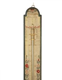 A French polychrome painted stick barometer, circa 1800 - image 2