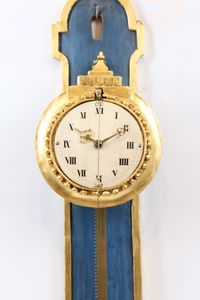 A South German Louis XVI polychrome and parcel gilt rack wall timepiece, circa 1780 - image 4