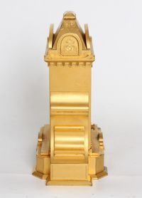 Een Engels gegraveerd 'Cole type' verguld tafelklokje, Manoah Rhodes, circa 1860 - afbeelding 5