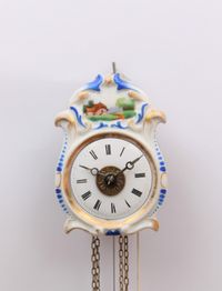 A small German 'Jockele' wall clock with alarm, circa 1860 - image 2