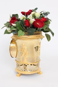 Een fraaie Franse Empire verguld bronzen vaaspendule, Angevin A Paris, circa 1800 - afbeelding 5