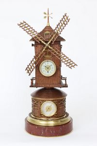 A rare French industrial mantel clock, windmill, circa 1880 - image 1