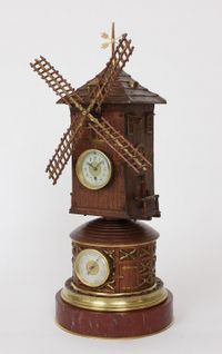 A rare French industrial mantel clock, windmill, circa 1880 - image 3