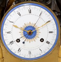Een belangrijke Franse Empire sculpturale pendule ‘Amor en Psyche’, Claude Michallon, circa 1800 - afbeelding 3