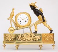 A rare French Empire ormolu and bronze ‘au bon sauvage’ mantel clock Lesieur à Paris, circa 1800 - image 1