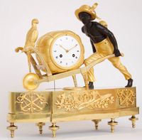 A rare French Empire ormolu and bronze ‘au bon sauvage’ mantel clock Lesieur à Paris, circa 1800 - image 2
