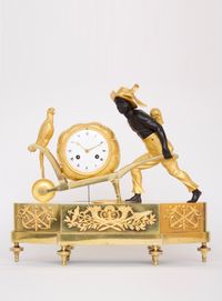 A rare French Empire ormolu and bronze ‘au bon sauvage’ mantel clock Lesieur à Paris, circa 1800 - image 3