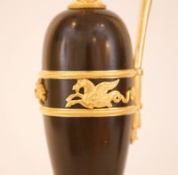 A pair of empire patinated bronze and fire gilded ewers, Circa 1810 - image 5