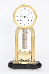 Een grote messing skeletregulateur attr. Hubert Sarton, circa 1820. - afbeelding 1