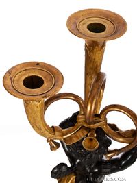 An important pair French Empire ormolu and bronze sculptural candelabra, circa 1800 - image 5