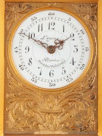 A small French glit brass travel clock by Lepine, circa 1900. - image 3