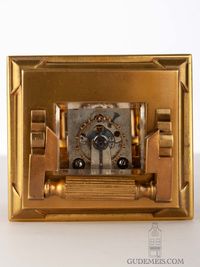 A small French glit brass travel clock by Lepine, circa 1900. - image 9