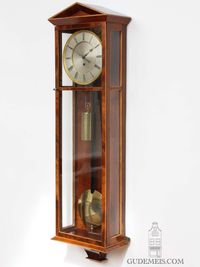 Een Oostenrijkse mahonie ‘Dachluhr’ regulateur wandklok, circa 1840. - afbeelding 4
