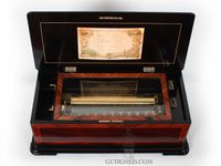 A Swiss rosewood eight air cylinder music box by Rivenc, circa 1880. - image 2
