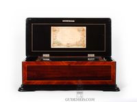 A Swiss rosewood eight air cylinder music box by Rivenc, circa 1880. - image 3
