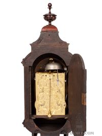A very unusual English mahogany bracket wall clock, Chater & Sons. - image 5