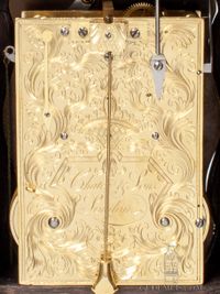 A very unusual English mahogany bracket wall clock, Chater & Sons. - image 6