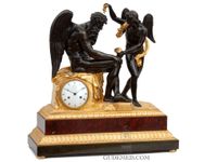 Een monumentale Franse Empire sculpturale pendule, Claude Galle, circa 1810 - afbeelding 1