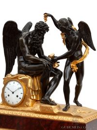 Een monumentale Franse Empire sculpturale pendule, Claude Galle, circa 1810 - afbeelding 2