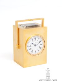 A small French gilt brass carriage clock, Paul Garnier - image 1