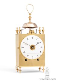 A French brass Capucine travel clock with strike and alarm, Ballif A Toulouse, circa 1800. - image 1