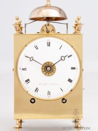 A French brass Capucine travel clock with strike and alarm, Ballif A Toulouse, circa 1800. - image 3