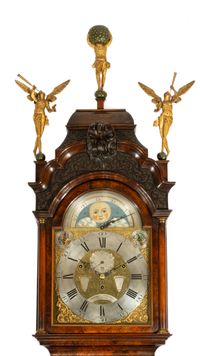 A fine Dutch burr walnut musical ‘Amsterdam’ longcase clock, Coelombie, circa 1750. - image 2