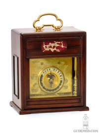 Une belle horloge de table japonaise "makura Dokei" avec carillon et calendrier, vers 1850. - image 2