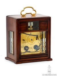 Une belle horloge de table japonaise "makura Dokei" avec carillon et calendrier, vers 1850. - image 3